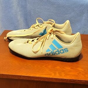 Adidas Beige/Geay and Blue Sneakers